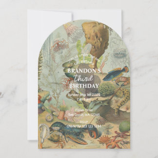 Unter dem Meeresmeer Tierschutzrückgabe zum Geburt Einladung