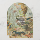 Unter dem Meeresmeer Tierschutzrückgabe zum Geburt Einladung (Vorne/Hinten)