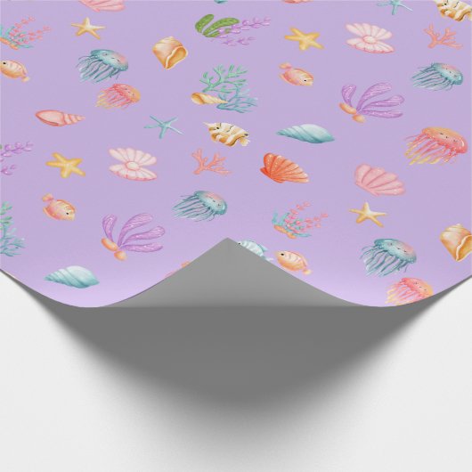 Unter dem Meeresmuster Geschenkpapier (Ecke)