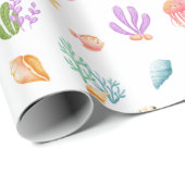 Unter dem Meeresmuster Geschenkpapier (Rolleneckpunkt)
