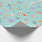 Unter dem Meeresmuster Geschenkpapier (Ecke)