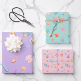 Unter dem Meeresmuster Geschenkpapier Set