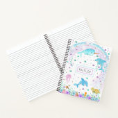 Unter dem MeeresNotebook - Dolphin, Narwhal Notizblock (Innenseite)