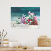 Unter dem Meeresposter drucken Poster (Küche)