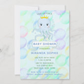 Unter dem Meeresprinzen Octopus Babydusche Einladung (Vorderseite)