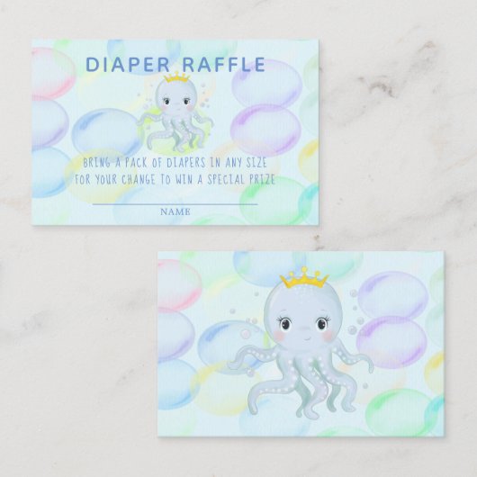 Unter dem Meeresprinzen Octopus-Windelrumpf Visitenkarte (Vorne/Hinten)