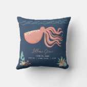 Unter dem Meeresschild Octopus Vogelrekordkissen Kissen (Rückseite)