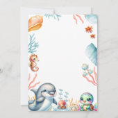 Unter dem Meeresschildkröten-Kindergeburtstag-Part Einladung (Rückseite)