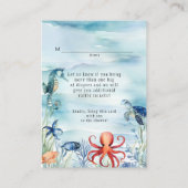 Unter dem Meeresschildkrötenschutzschildkröten-Win Begleitkarte (Rückseite)