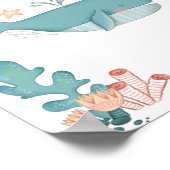 Unter dem Meeresschutzdusche Eigener Text Poster (Ecke)