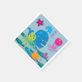 Unter dem Meeresschutzpapier Napkin Serviette (Ecke)