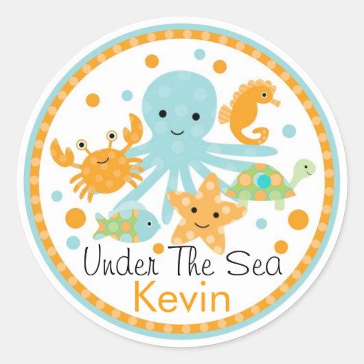 Unter dem Meeresschutzschild Runder Aufkleber (Vorderseite)