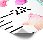 Unter dem Meeresspiegel Niedlich rosa Aquamarines Poster (Ecke)