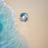 Unter dem Meeresthema kleine Perldusche Acryleinladungen