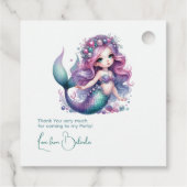 Unter dem Meeresthema Niedliche Meerjungfrau Gebur Geschenkanhänger (Rückseite)