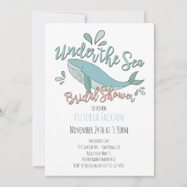 Unter dem Meereswal-Brautparty Einladung