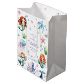 Unter dem Meereswasser Meerwassermädchen Geburtsta Mittlere Geschenktüte (Vorderseite Schrägansicht)