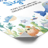 Unter dem Meereswasser-Party benutzerdefiniertes T Poster (Ecke)