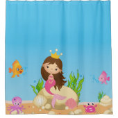Unter dem Meerjungfrau-Duschvorhang Duschvorhang (Vorderseite)