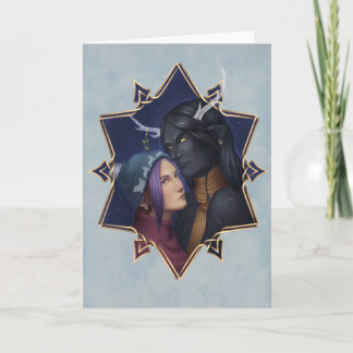 Unter dem Mistelzweig Feiertagskarte