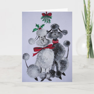 Unter dem Mistelzweig Feiertagskarte