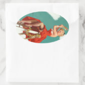 Unter dem Mistletoe-Button Ovaler Aufkleber (Tasche)