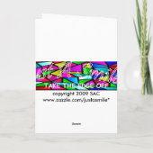 Unter dem Mistletoe Feiertagskarte (Rückseite)