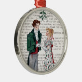 Unter dem Mistletoe - Jane Austen Ornament Aus Metall (Rechts)