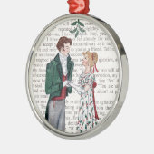 Unter dem Mistletoe - Jane Austen Ornament Aus Metall (Links)