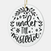 Unter dem Mistletoe modern Keramik Ornament (Links)