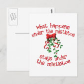 Unter dem Mistletoe Postkarte (Vorne/Hinten)
