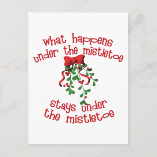 Unter dem Mistletoe Postkarte
