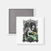 Unter dem Mistletoe | Vintag gefärbt Magnet (Vorderseite/Rückseite)