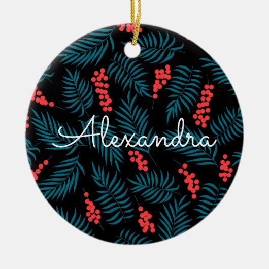 Unter dem Mistleton Keramik Ornament (Vorne)