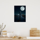 Unter dem Mondglühen: Das UFO-Crash-Landing Poster (Küche)