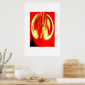 Unter dem Motto "Feuerkunst" Poster (Küche)
