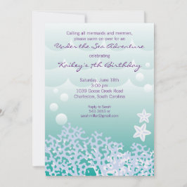 Unter dem Motto "Sea Birthday Party Invitation"(Aq Einladung