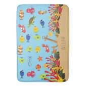 Unter dem Namen "Seefische und Anchor-Kid" Badematte (Vorderseite Vertikal)