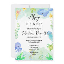 Unter dem Nautical Sea Blue Ahoy ist es ein Junge