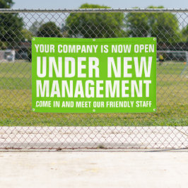 Unter dem neuen Management-Business signieren Sie  Banner