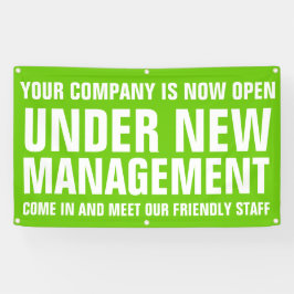 Unter dem neuen Management-Business signieren Sie  Banner