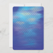 Unter dem Ozean blaue, rieszierende Aquarellmaid Einladung (Rückseite)