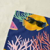 Unter dem Ozean farbenfrohe Wasserfarben Fisch und Strandtuch (Beispiel)