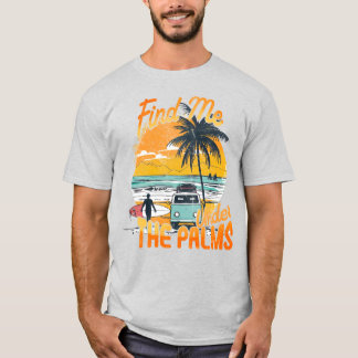 Unter dem Palms Retro Beach T-Shirt
