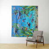 Unter dem Party "Bubbly Sea" befindet sich die Wan Wandteppich (Beispiel)