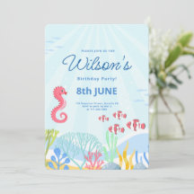 Unter dem Party des Meeres, Meerestiere zum Geburt