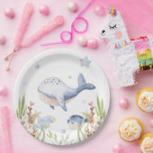 Unter dem Party des Meeres, Walfang Geburtstag Pappteller (Party)