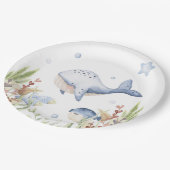 Unter dem Party des Meeres, Walfang Geburtstag Pappteller (Schrägansicht)