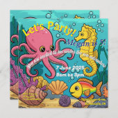 Unter dem Party Feiertagskarte (Vorne/Hinten)