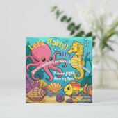 Unter dem Party Feiertagskarte (Stehend Vorderseite)